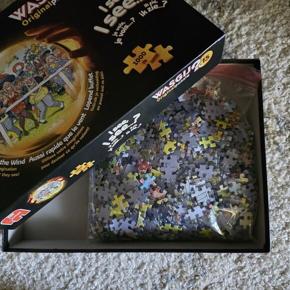 Wasgij Run Like the Wind !  1000 Piece Jigsaw Original Puzzle No. 15 - COMPLETE - Picture 2 of 3